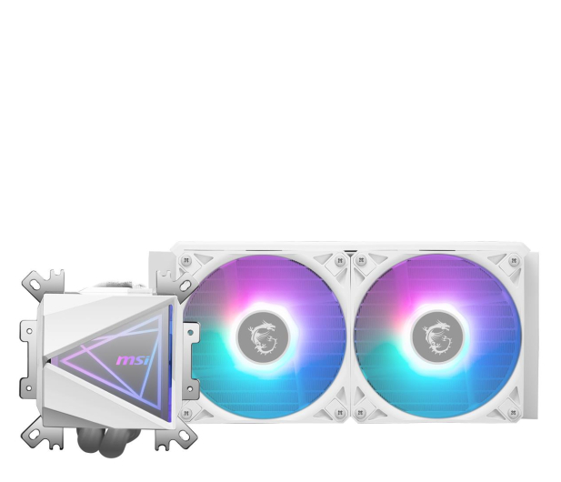 MSI MAG Core Liquid I240 White 2x120mm - 1280380 - zdjęcie 3